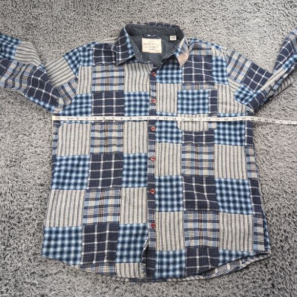 Weatherproof Vintage Shirt Men Extra Large Blue Flannel Lumberjack Casual Button - Picture 3 of 6